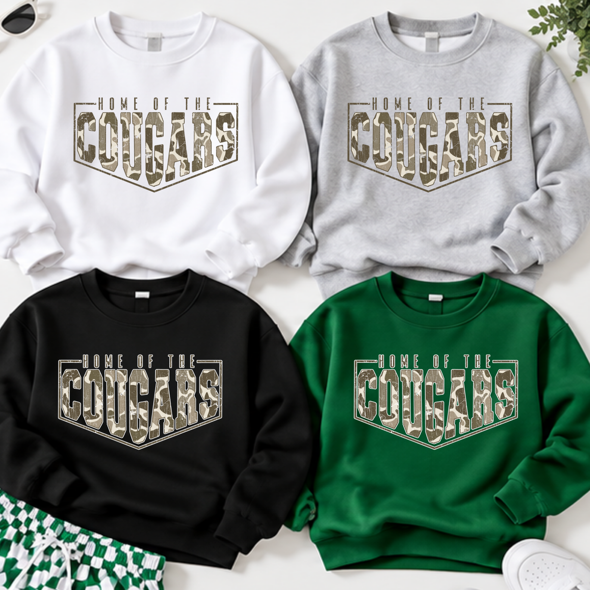 Smithton Cougars Camo Logo - Sweatshirt