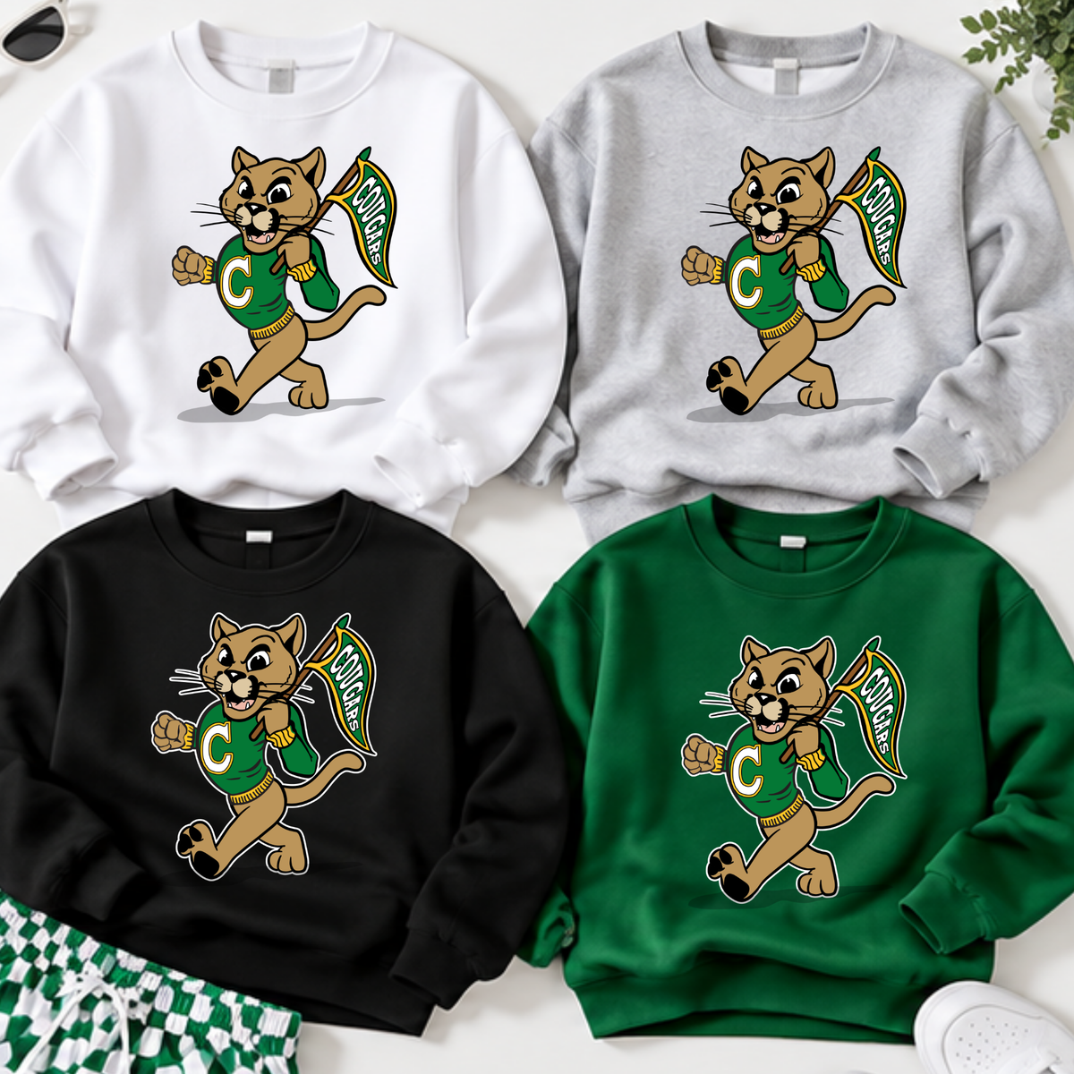 Smithton Cougars Large Mascot - Sweatshirt